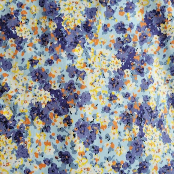 Easy Wear Floral Strapless Dress Blue Cotton EU 38 (Spain) S - Picture 10 of 10